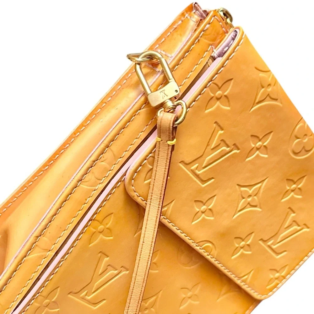 Louis Vuitton Golden Yellow Vernis Monogram & Vachetta Leather Mini Bag - Picture 6 of 16